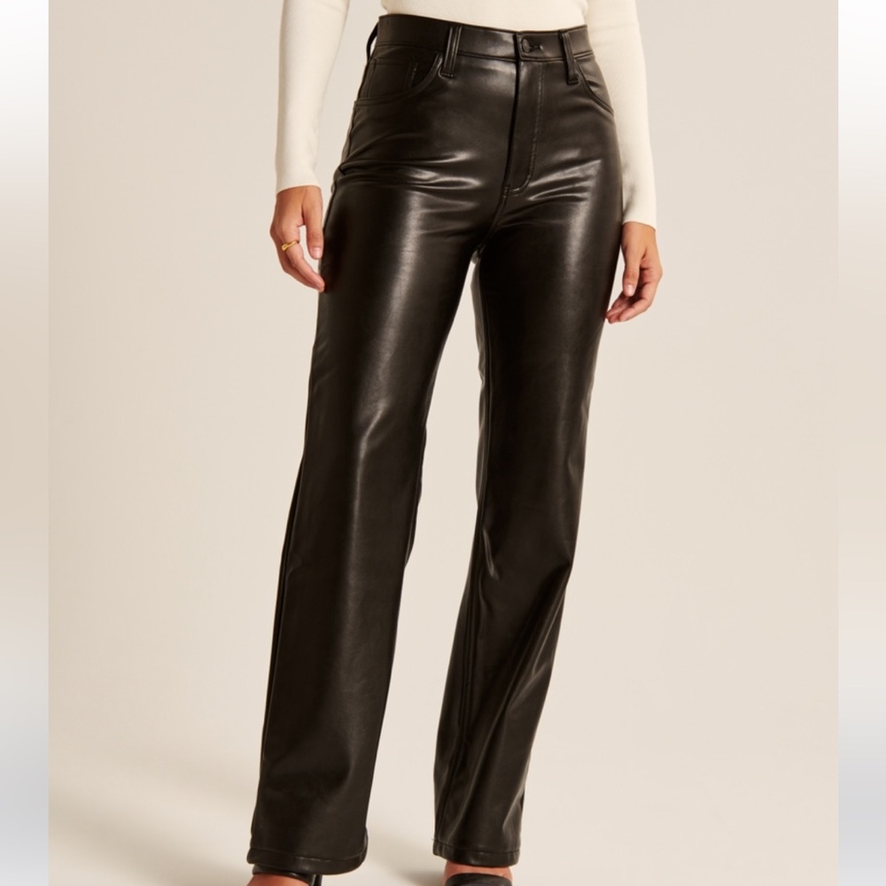 Abercrombie black vegan leather pants